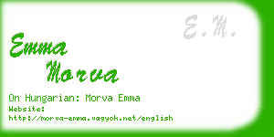 emma morva business card